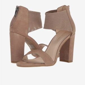 PELLE MODA Sexy Nubuck chunky heels with zipper closure. 10M